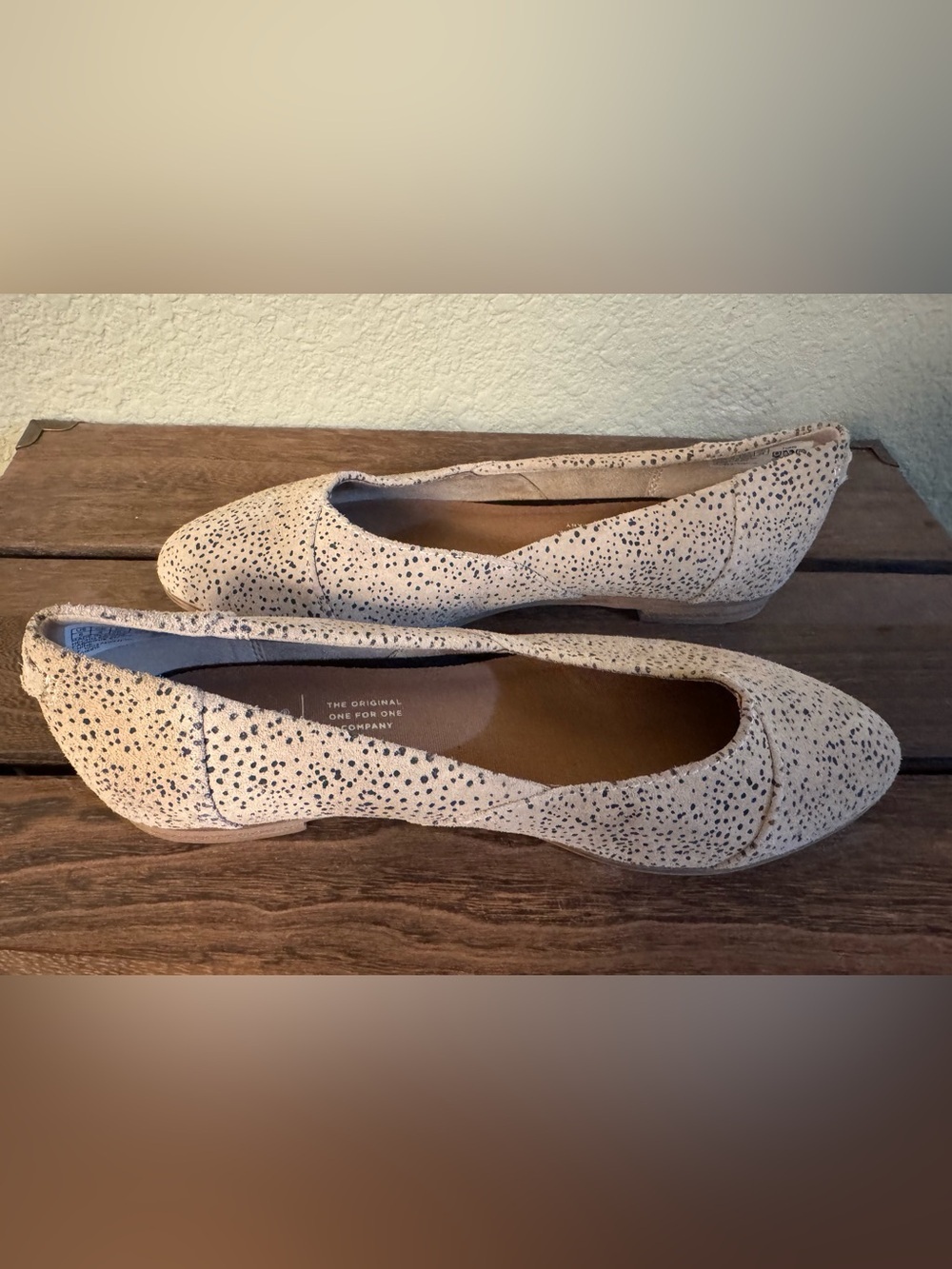 TOMS Jutti Animal Print Suede Leopard Ballet Flat Shoes Size 6!New No Box - Picture 4 of 8